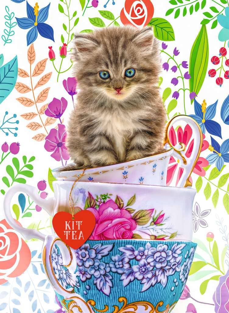 Ravensburger - Kitten In A Cup Jigsaw Puzzle 500 Pieces