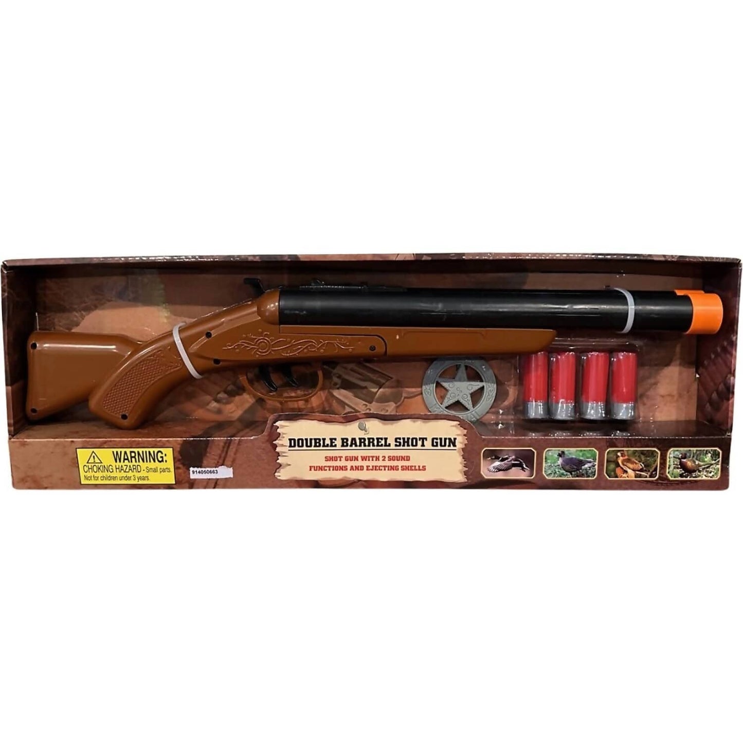 Lgs - Western Cowboy Rifle Gun Double Barrel Short Stock