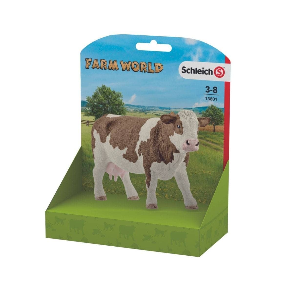 Schleich - Simmental Cow Farm World Animal Figurine