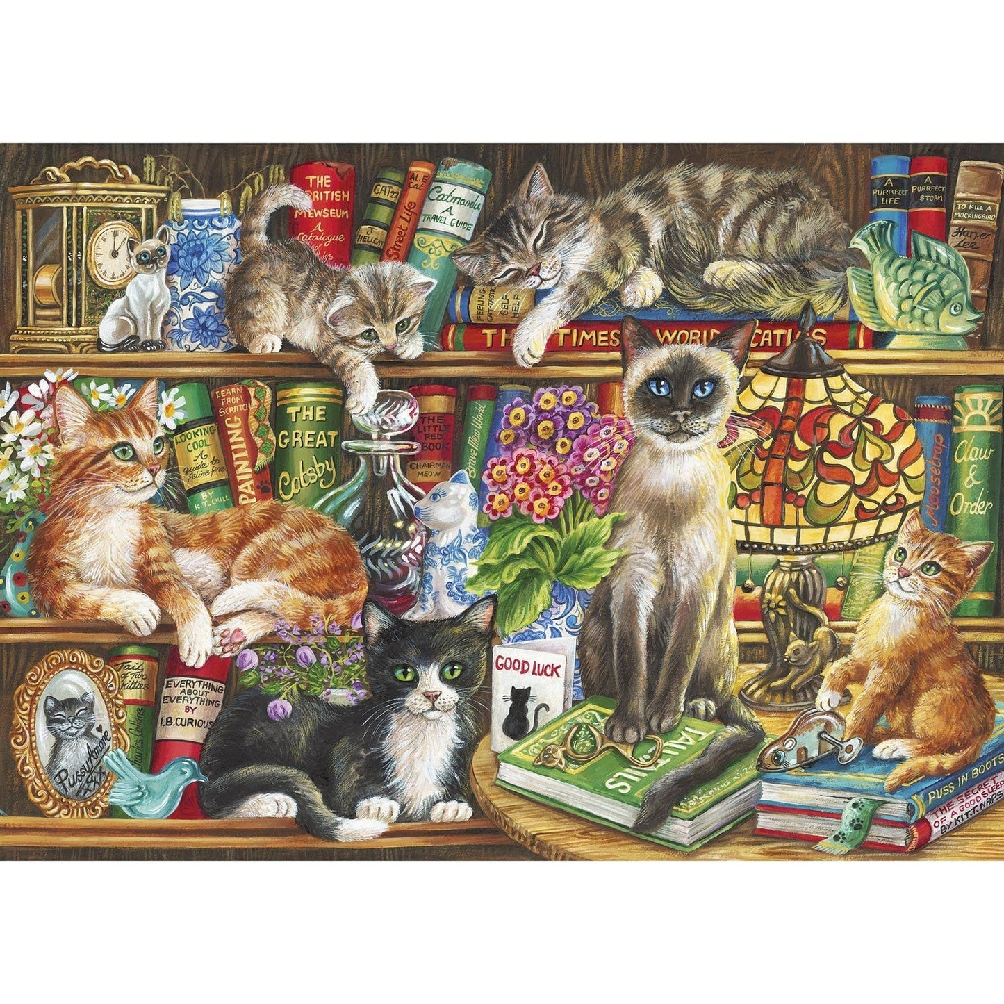 Gibsons - Puss In Books - Jigsaw Puzzle 1000 Pieces