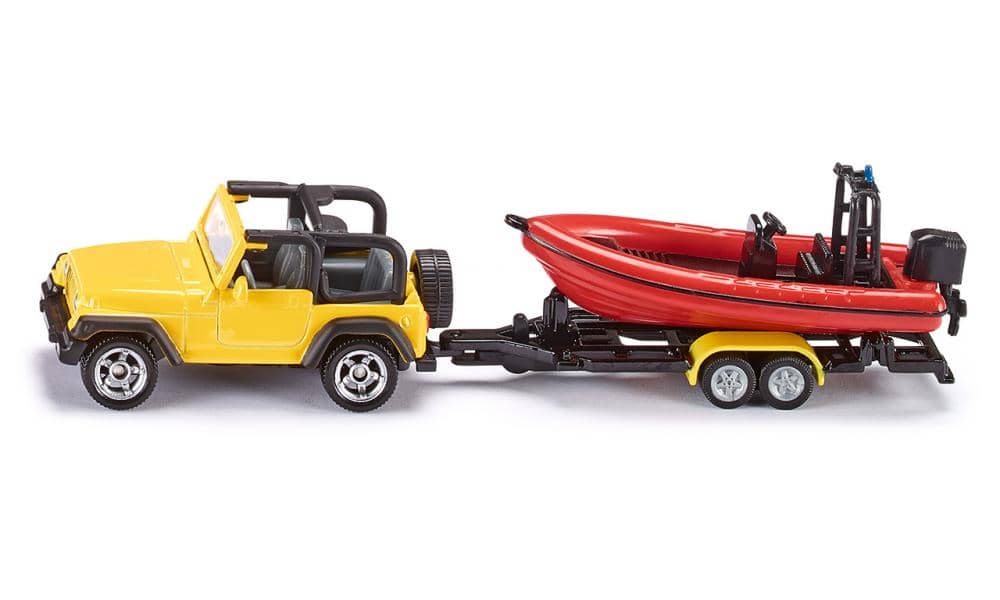 Siku - Jeep With Boat Die-Cast Model 4WD and Boat