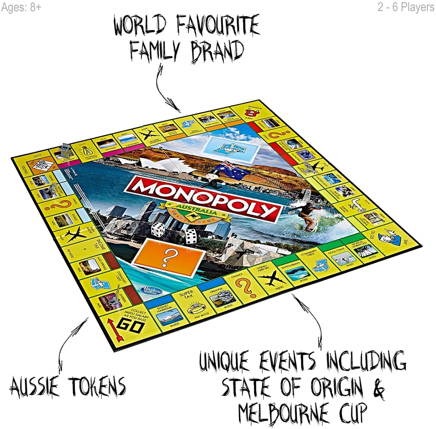 Monopoly - Australia Special Edition Family Board Game - Australia's Best-loved Board Game Hasbro