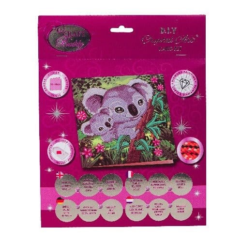 Craft Buddy - Crystal Art Koala Hugs Card Kit