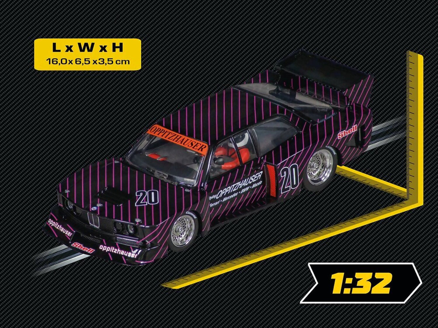 Carrera Evolution 1:32 - Bmw 320 Turbo Flachbau Oppitzhauser No.20 Slot Car Also Suits Scalextric