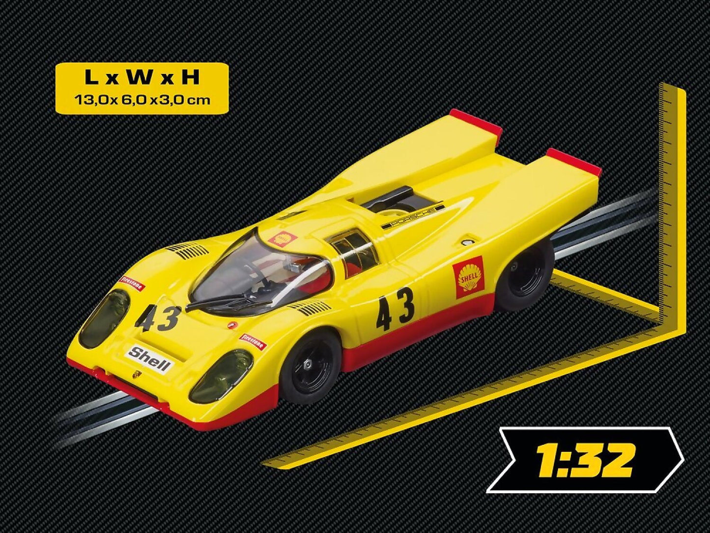 Carrera Evolution 1:32 - Porsche 917 Kh No.43 Slot Car Also Suits Scalextric