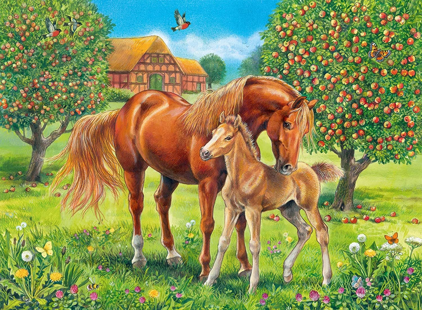 Ravensburger - Horses In The Field Jigsaw Puzzle 100 Pieces