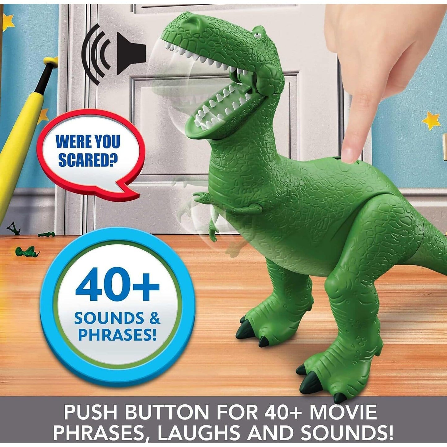 Disney Pixar - Toy Story Roarin’ Laughs Rex Moving & Talking Dinosaur Figure 28cm