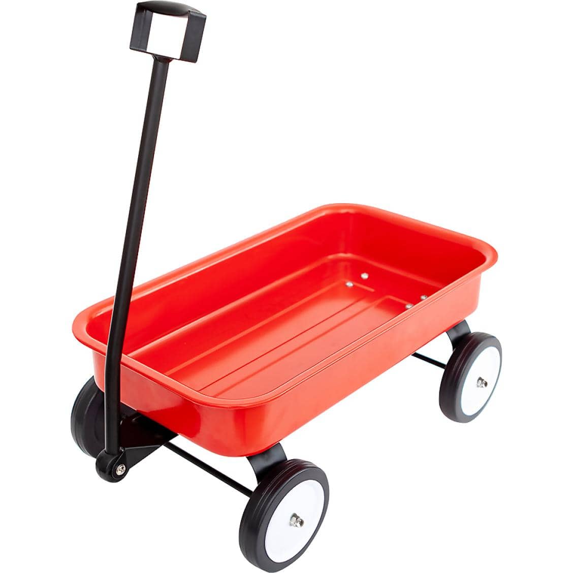 Toy Logical - Red Metal Wagon With Handle Stow & Go