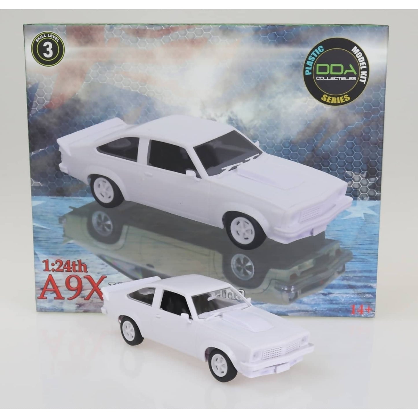DDA Collectibles 1:24 Scale - A9X Holden Torana Sealed Body Opening Bonnet with Engine - Plastic Diecast Model Kit