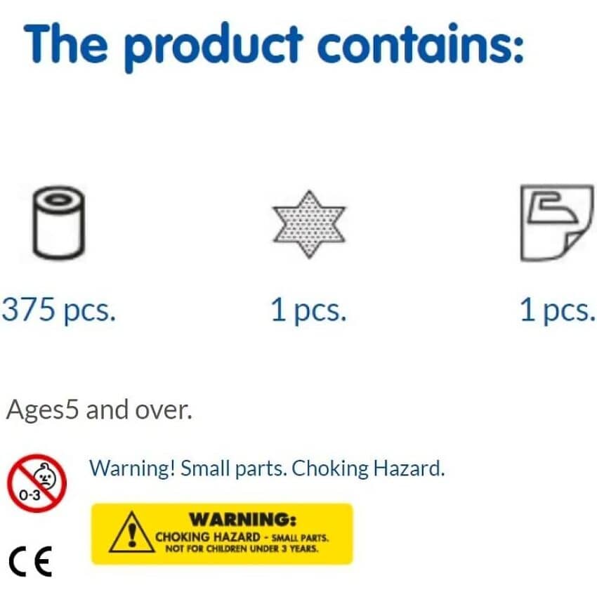 Hama - Hama Beads Small Blister Glow-in-the-Dark Yellow Star 375 Beads