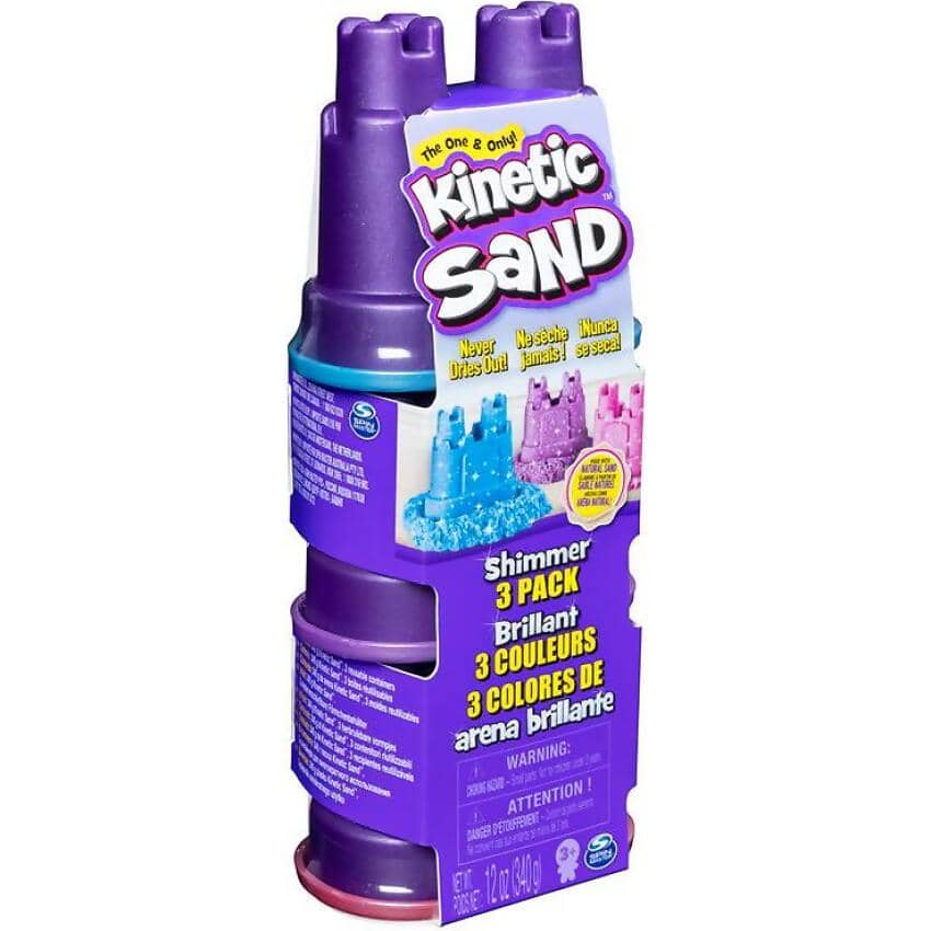 Kinetic Sand - Shimmer 3 X 4oz Kinetic Sand Castle - Spin Master