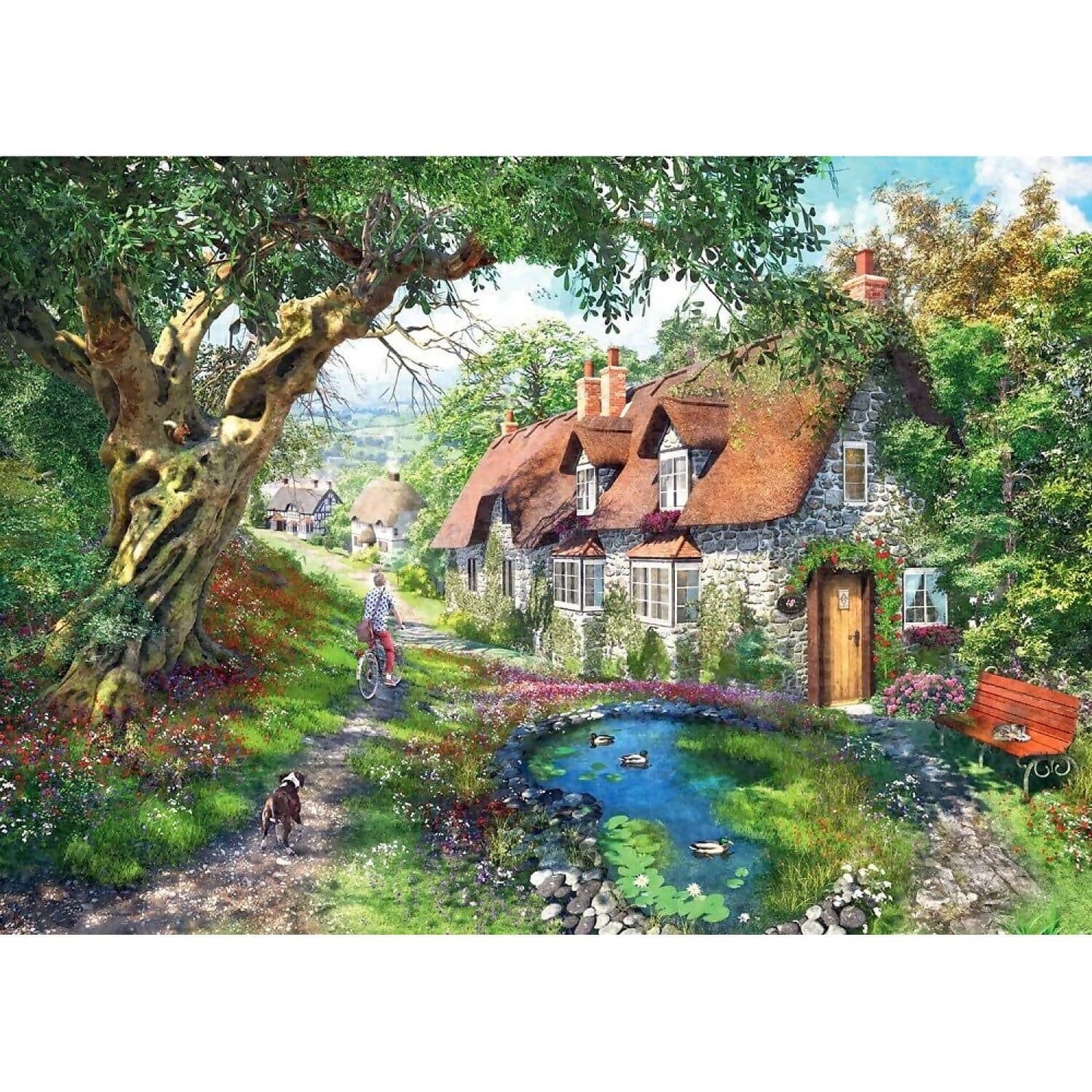 Ravensburger - Flower Hill Lane Jigsaw Puzzle 1000 Pieces