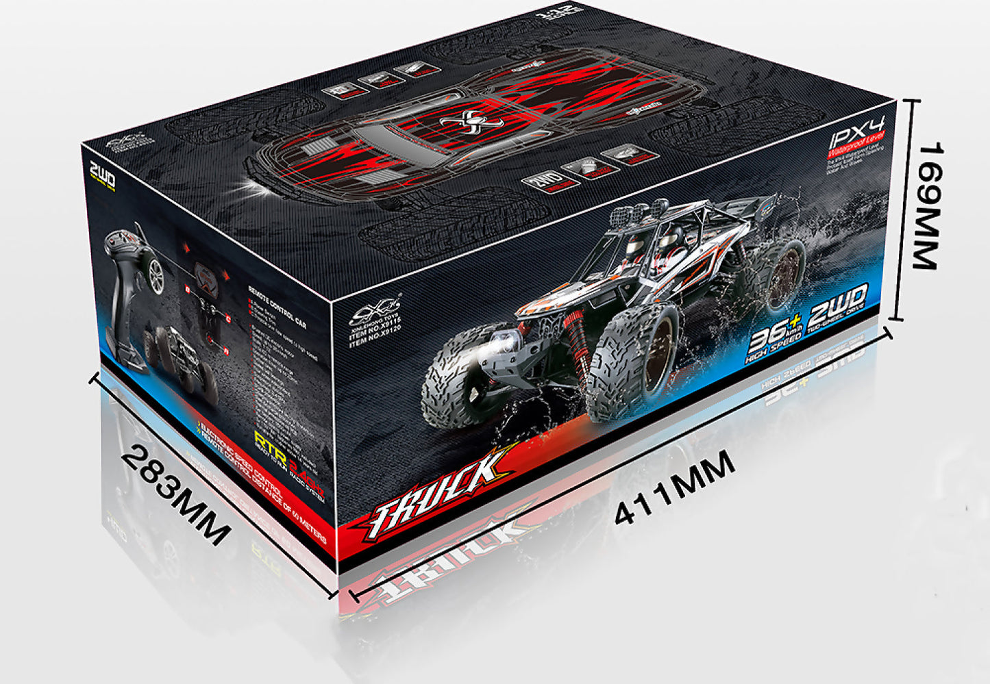 Tornado RC 1:12 Radio Control Monster Truck RTR V2 Blue