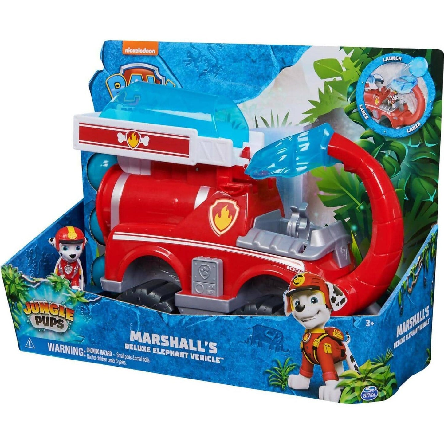 Paw Patrol - Jungle Pups Marshall Elephant Firetruck With Projectile Launcher - Spin Master