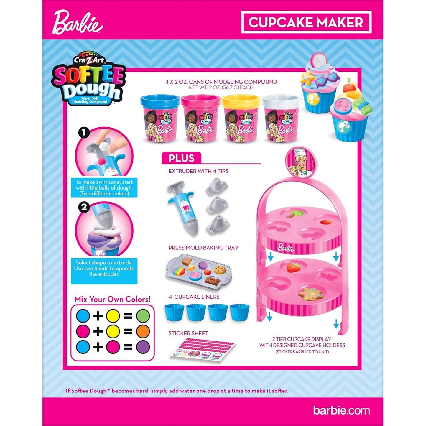 Cra-z-art - Barbie Softee Dough Bakery Cupcake Maker