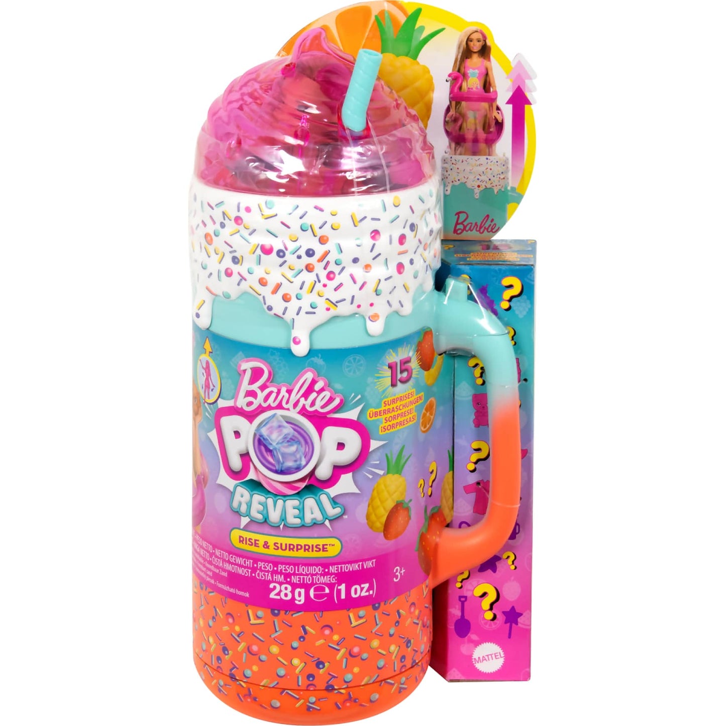 Barbie - Pop Reveal Rise & Surprise Gift Set With Scented Doll Squishy Scented Pet & More 15+ Surprises - Mattel