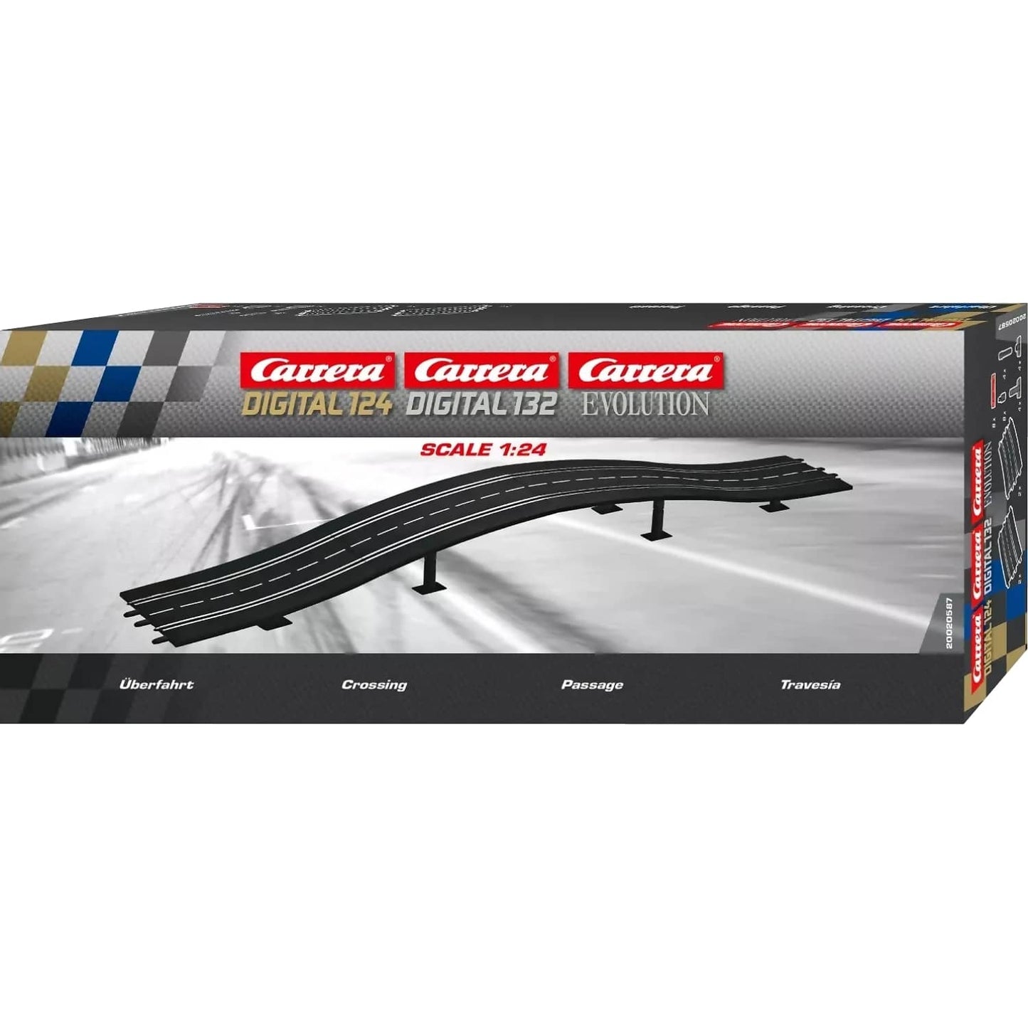 Carrera Digital 1:32 Accessories - Bridge Overpass Crossing (4) Incl 12 pieces - Slot Car Track Accessories also suits 1:24 & Evolution