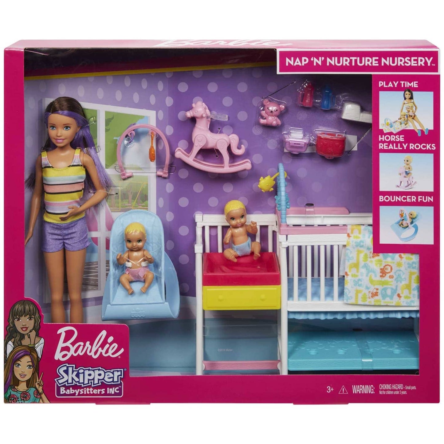 Barbie Skipper Babysitters Inc Nap N Nurture Nursery Dolls And Playset Mattel