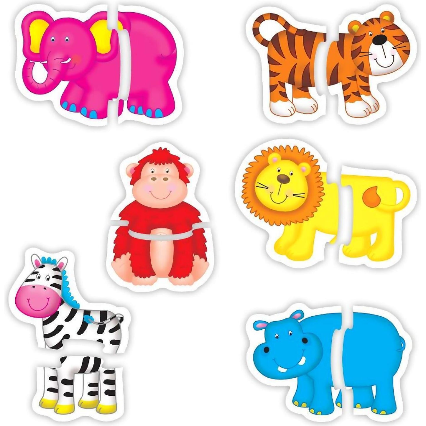 GALT - Jungle Baby Jigsaw Puzzle - 6 Different Puzzles - 2 Pieces Each