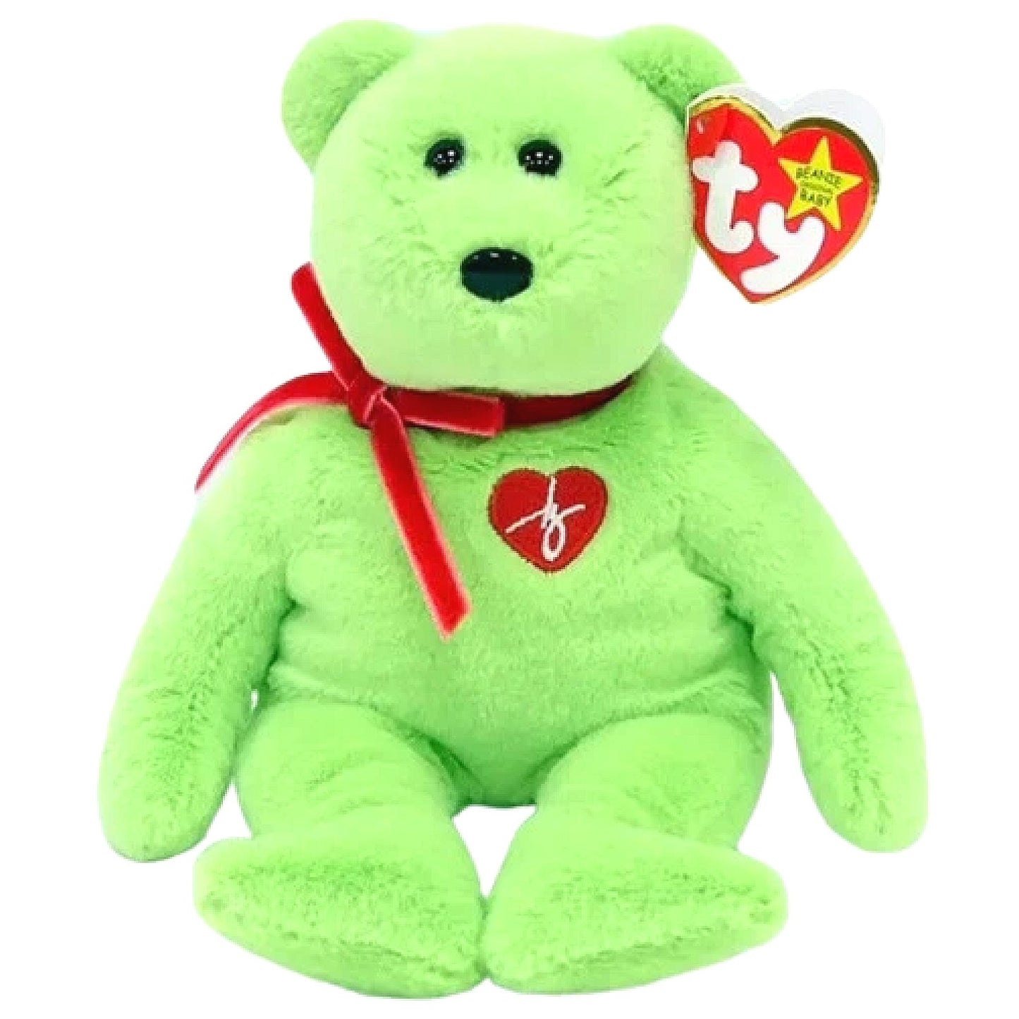 Ty - Beanie Baby Original Signature Bear 2 Green 8-inch Plush