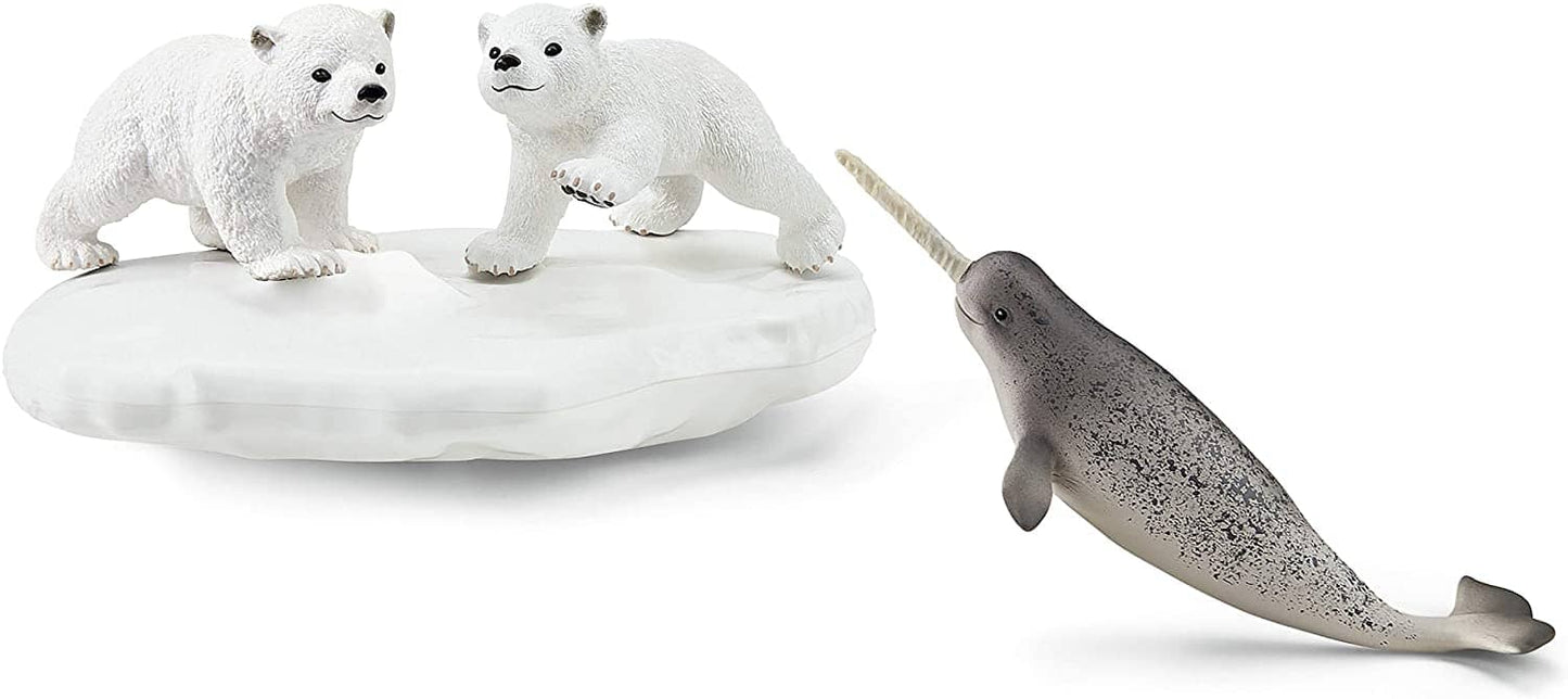 Schleich - Wild Life Polar Playground 4 Piece Animal Playset