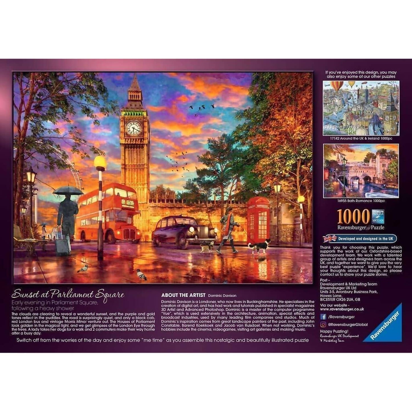 Ravensburger - Sunset At Parliament Square Jigsaw Puzzle 1000 Pieces