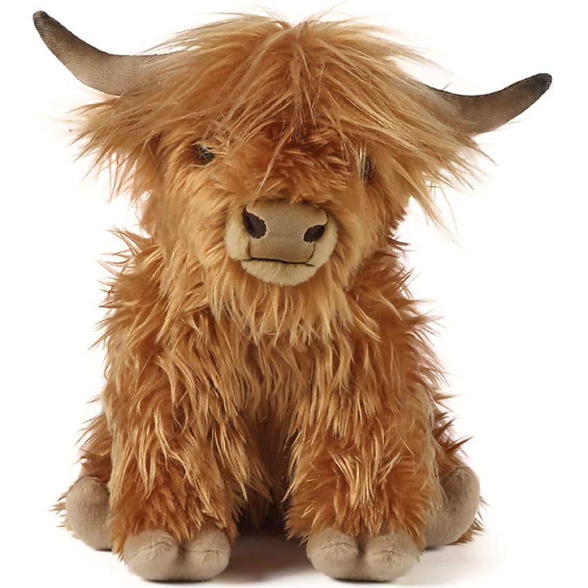 Living Nature - Highland Cow With Sound Large 22cm Plush (Includes non-replaceable button batteries)