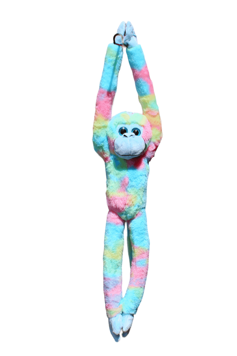 Cotton Candy - Plush Jenny Hanging Monkey Blue Multicolor