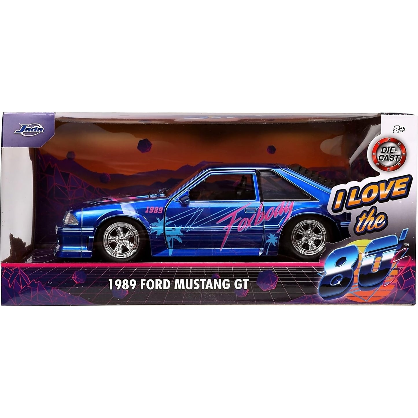 Jada Toys - I Love the 80'S 1989 Ford Mustang GT 1:24 Scale Diecast Vehicle
