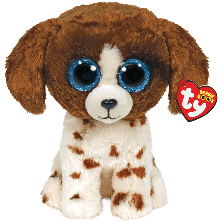Ty Beanie Boos - Muddles - Brown And White Dog 23cm Medium