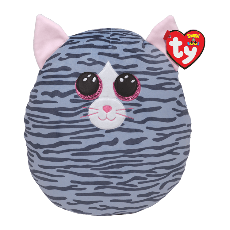 Ty Squish-a-boos - Kiki - Grey Striped Cat 25cm