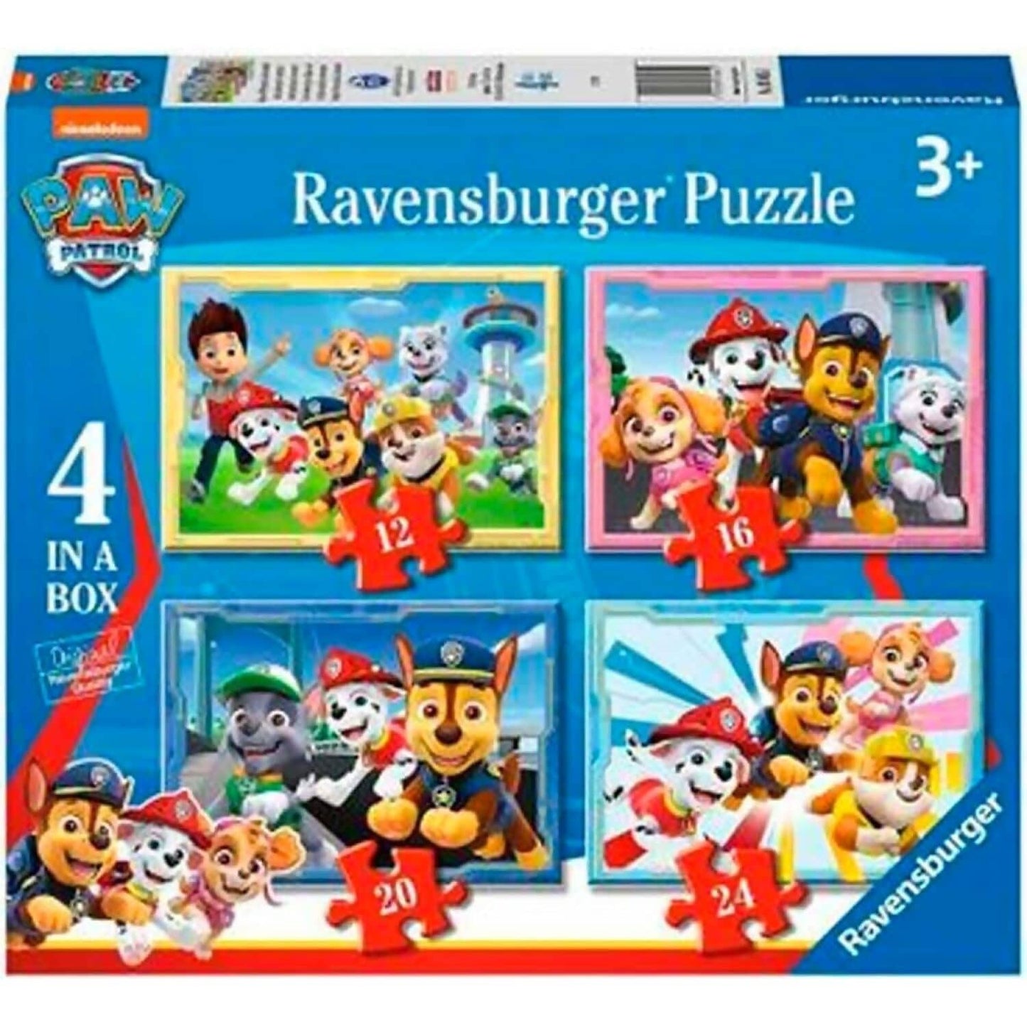 Ravensburger - Paw Patrol Friends Ready For Adventure! 4 In A Box Jigsaw Puzzle 12/16/20/24pc