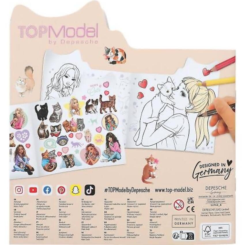 Topmodel - Colouring Book Kitty