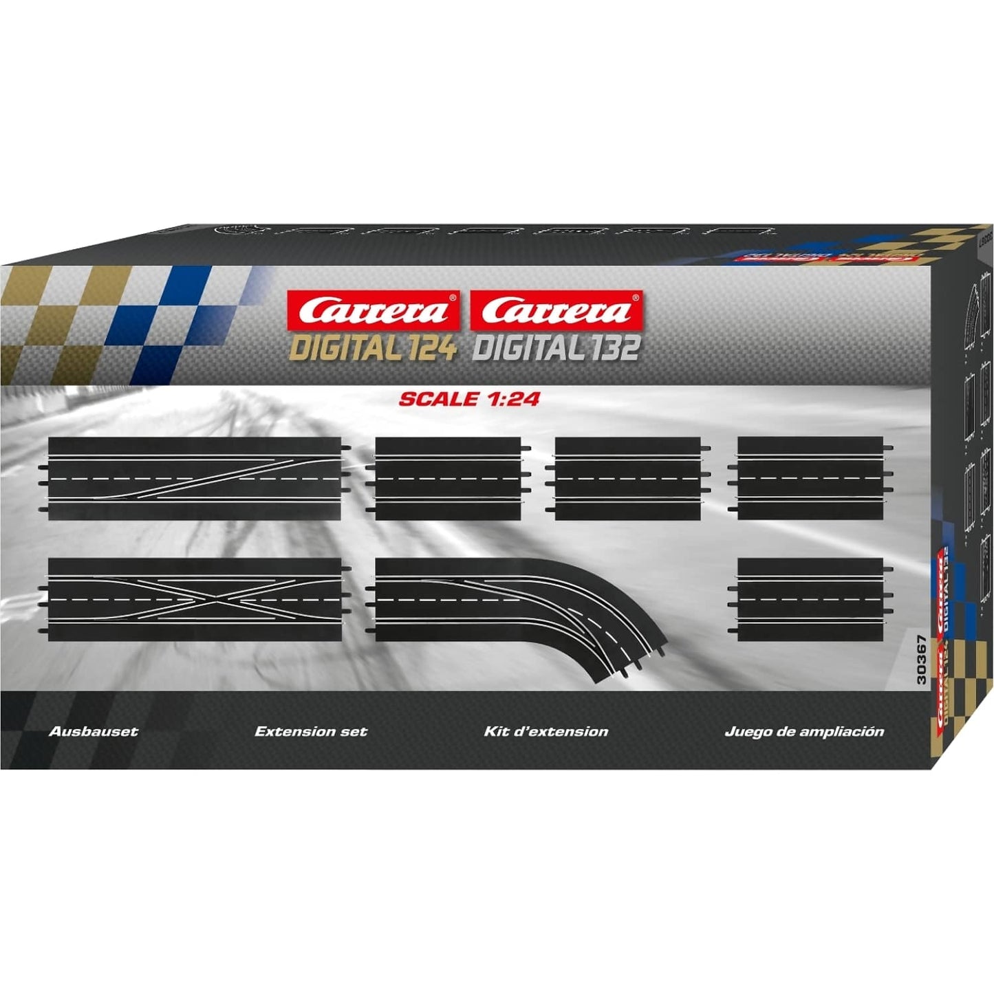 Carrera Digital 1:32 Accessories - Digital Extension Set 9 x Pieces - Slot Car Track Accessories Also Suits 1:24
