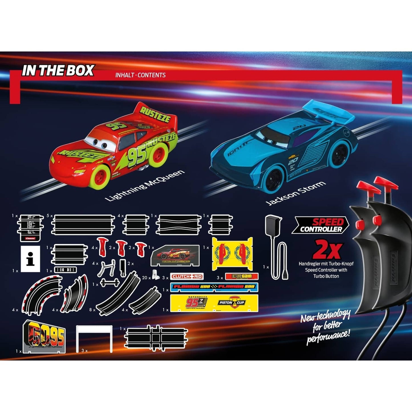 Carrera GO 1:43 - Disney·Pixar Cars Glow Racers - Model No.20062559 - Slot Car Set
