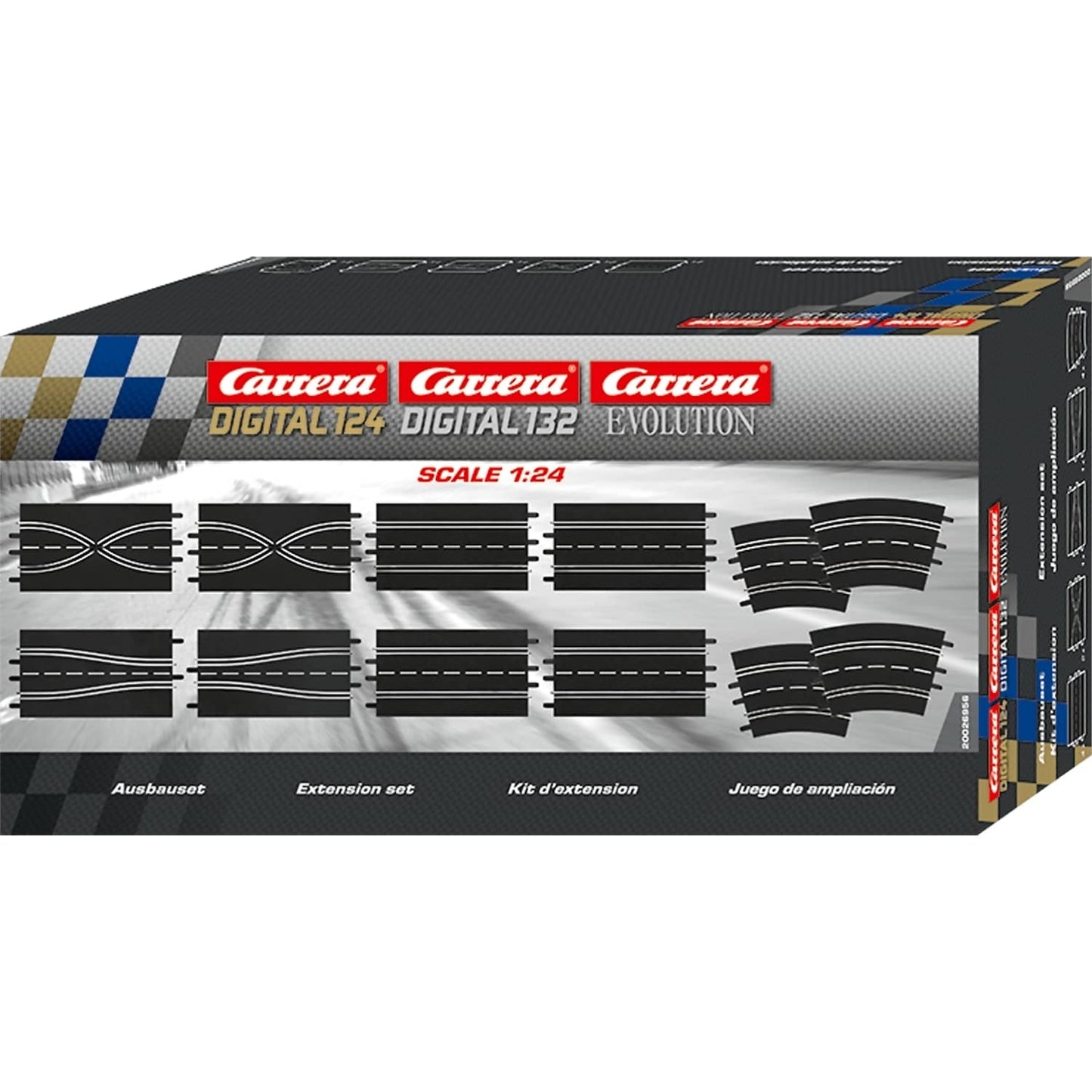 Carrera Digital 1:32 Accessories - Extension Set 3 With 12 x Track Pieces - Slot Car Track Accessories Also Suits 1:24