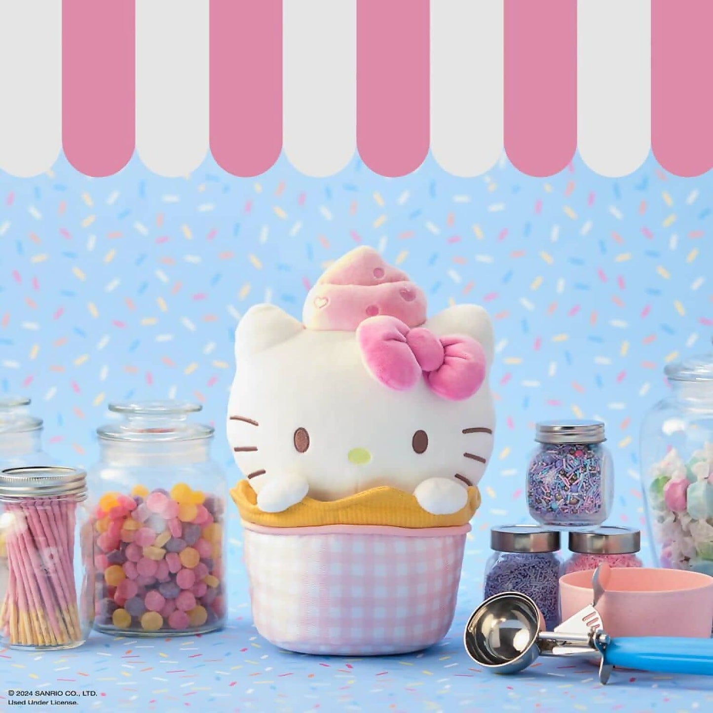 Hello Kitty - Ice Cream Sundae Large Plush 26cm - Jasnor