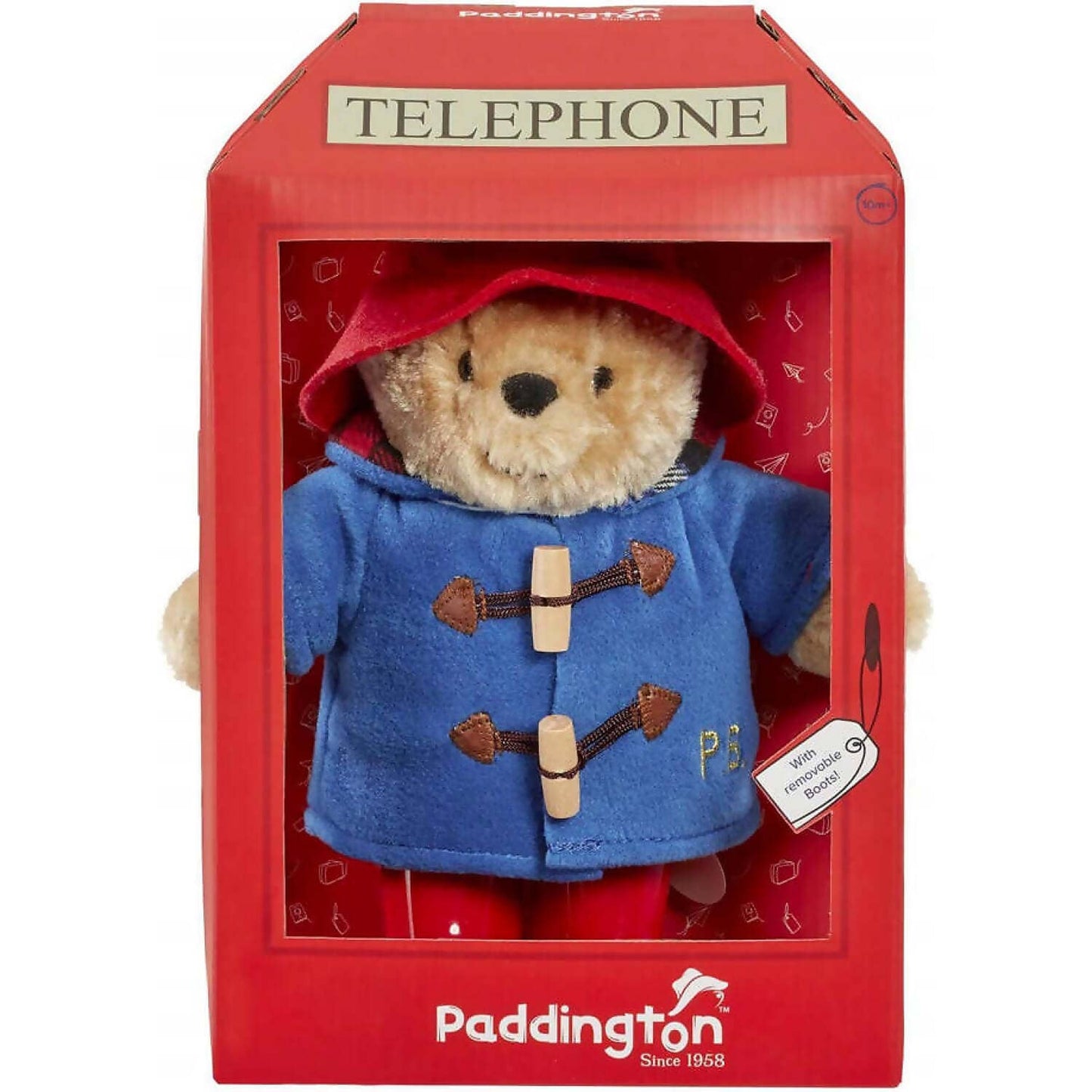 Paddington Bear - Paddington In Phone Box 25cm Plush - Jasnor