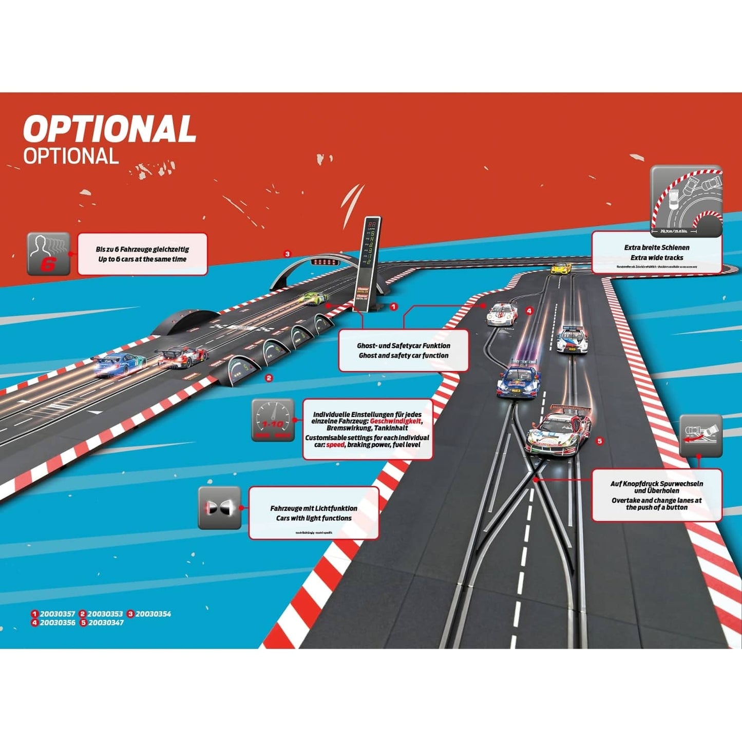 Carrera - Digital 1:32 Retro Grand Prix 3 Way Battle - Model No.20030031 - Slot Car Set