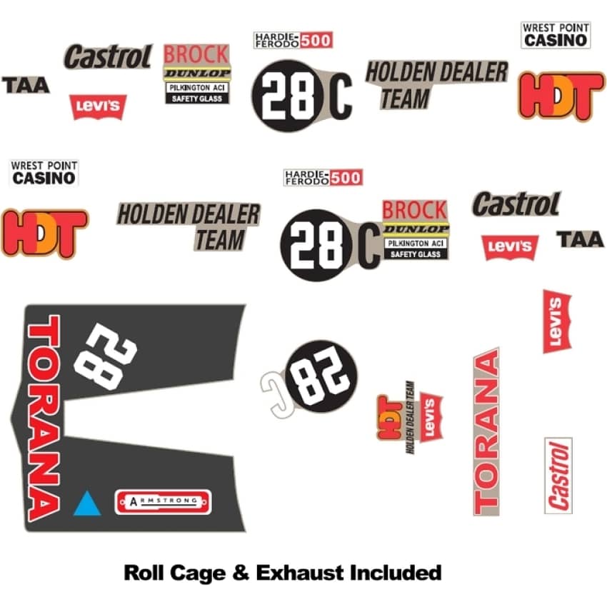 DDA Collectibles 1:24 Scale - #28C LJ Holden Torana GTR XU-1 Bathurst Decal Kit - Diecast Model Accessory