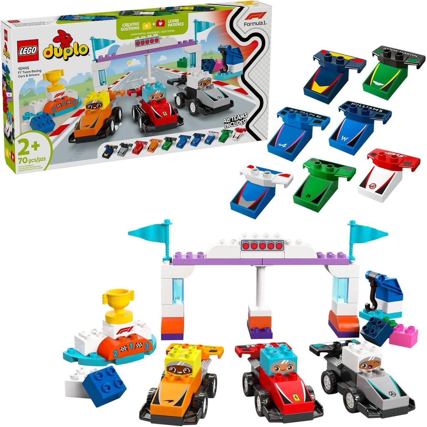 LEGO 10445 F1® Team Race Cars & Drivers - Duplo