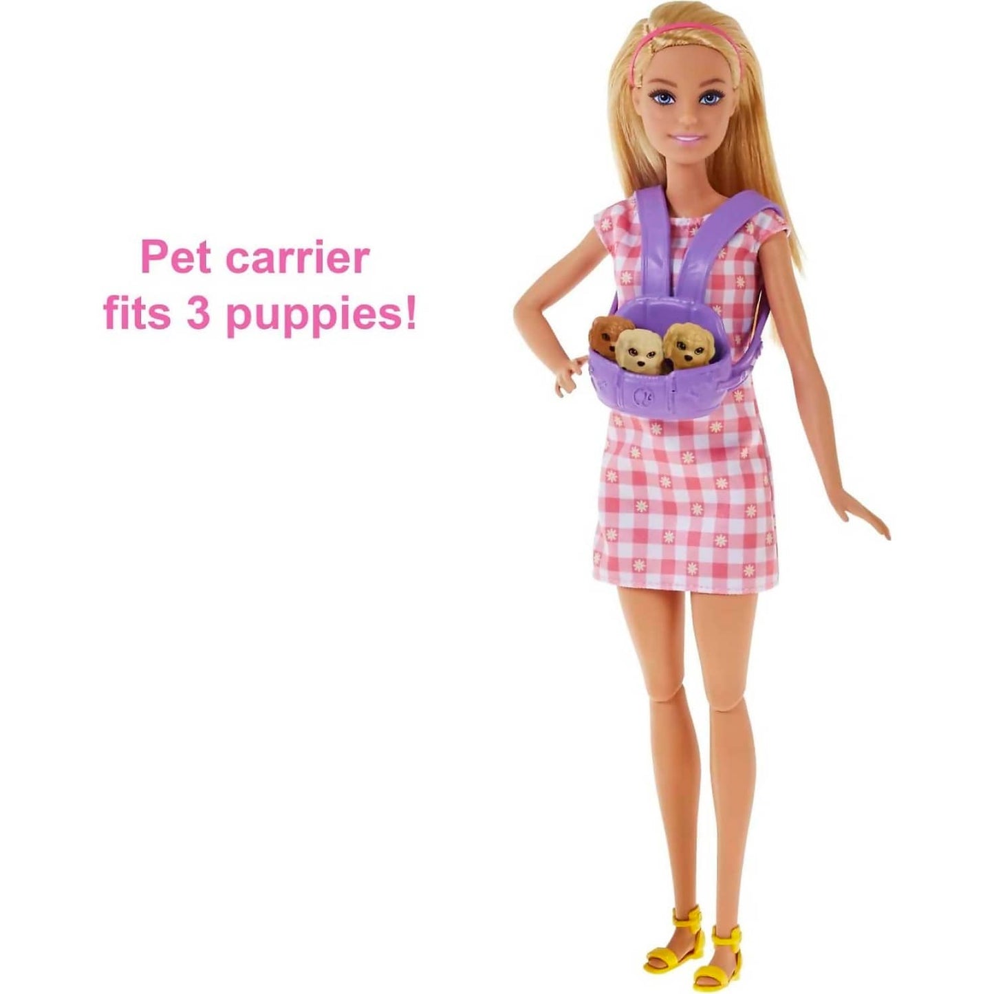 Barbie - Newborn Pups Playset With Blonde Doll Mommy Dog And 3 Puppies
