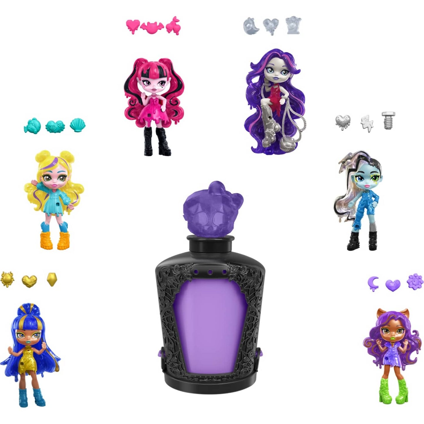 Monster High - Potions Mini Dolls Blind Bag Character Figures With Water Reveal - Mattel