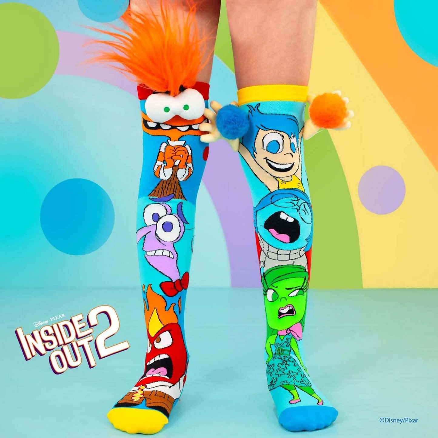 Madmia - Inside Out Movie Socks Kids & Adults Age 6y+
