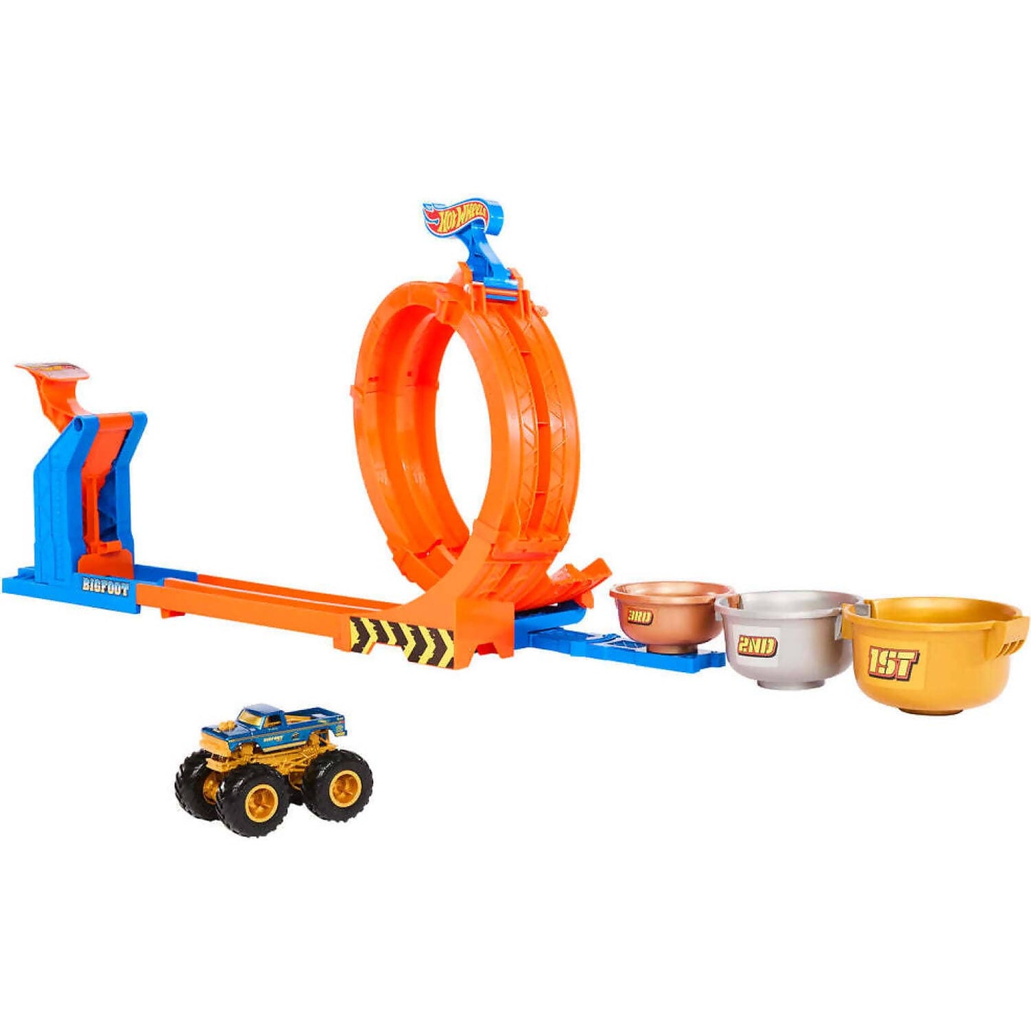 Hot Wheels - Monster Trucks Loop-and-flip Trophy Challenge Playset - Mattel