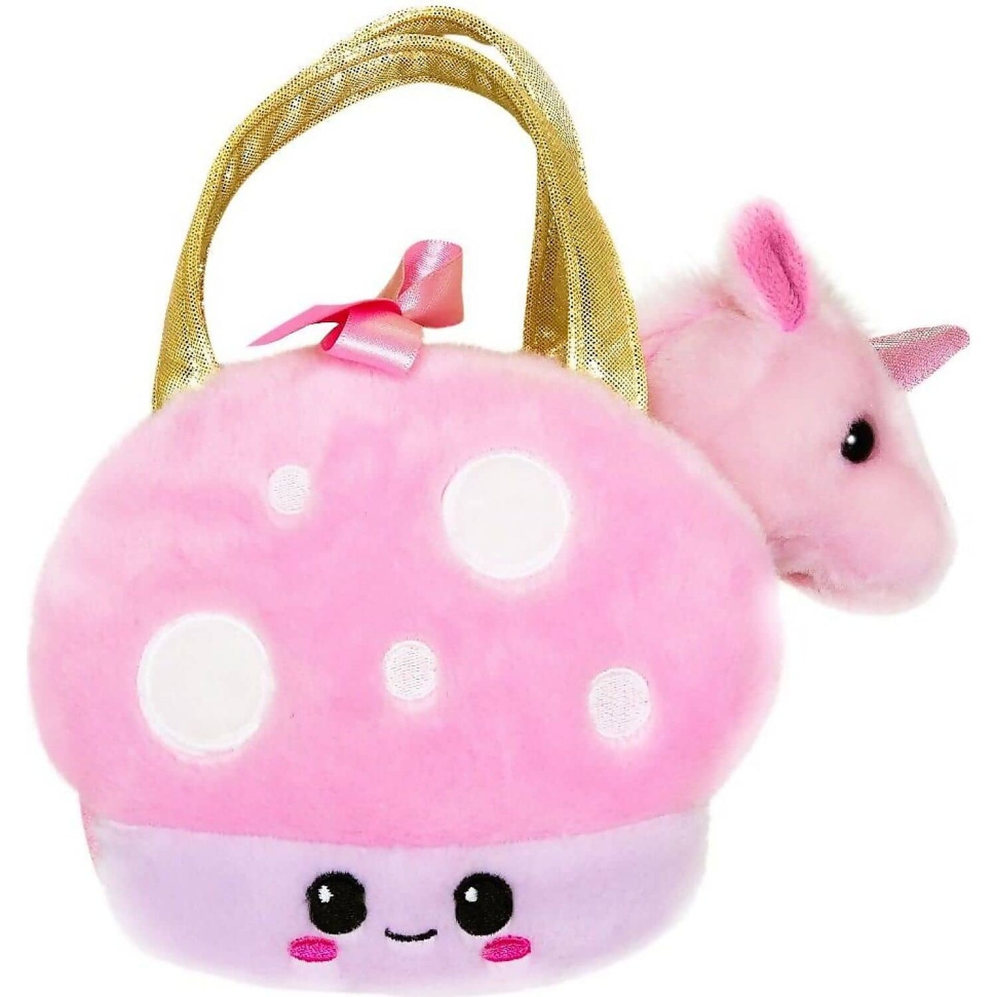 Cotton Candy - Fancy Pals Pink Unicorn With Mushroom Bag