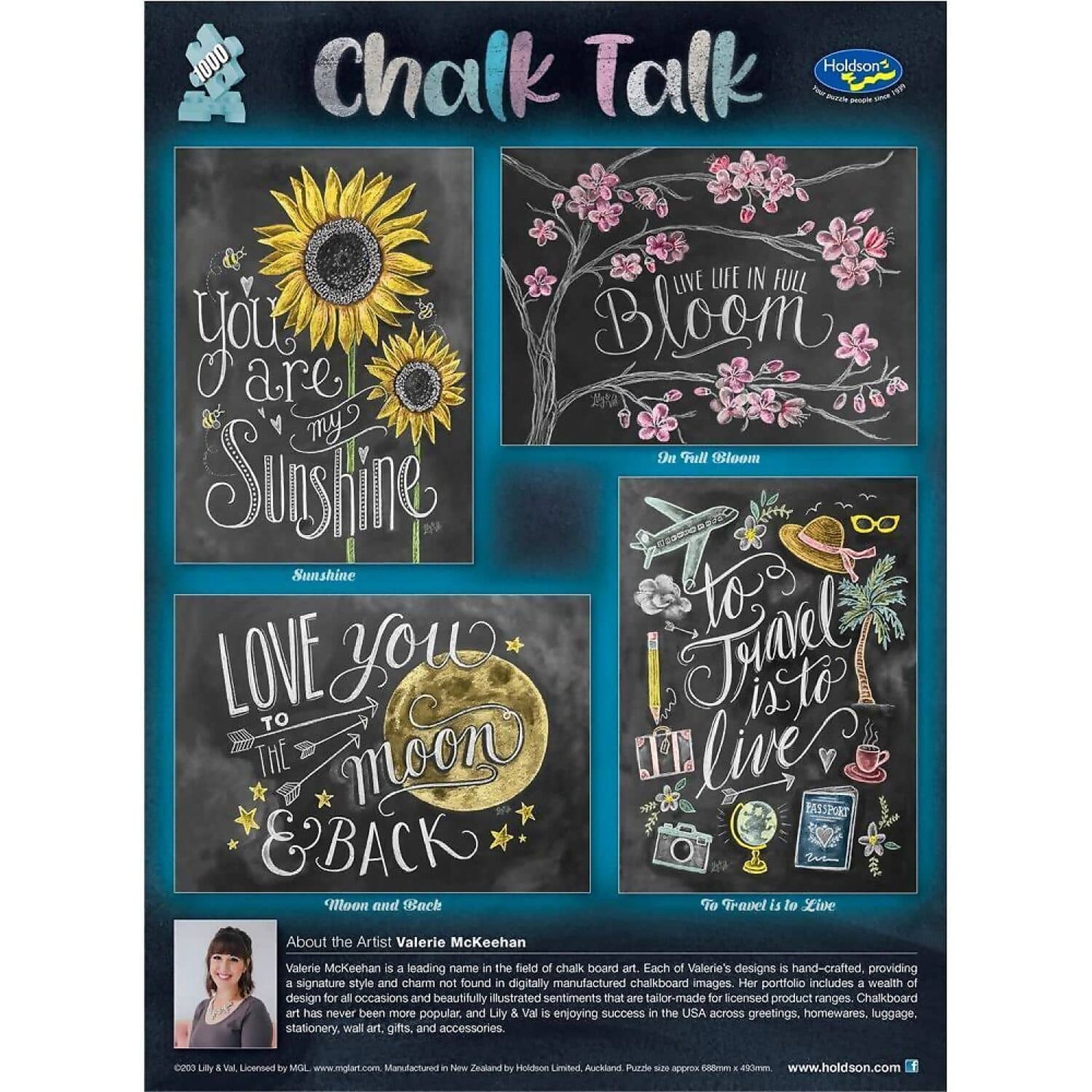 Holdson - Chalk Talk Moon & Back Jigsaw Puzzle 1000 Pieces
