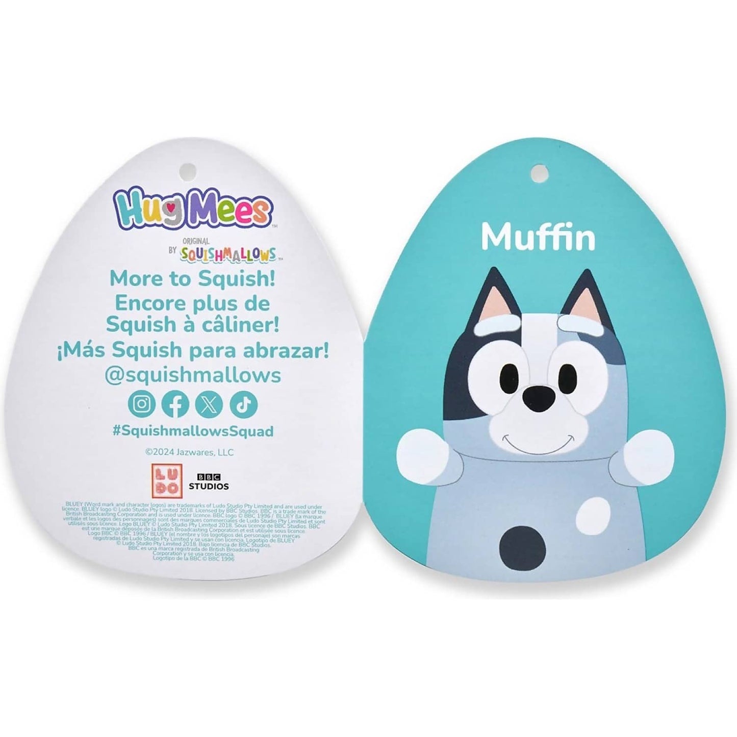 Squishmallows - HugMees Bluey Muffin 10-inch Plush