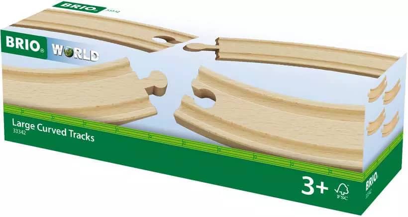 Brio - World - Wooden Train Tracks Large Curved Tracks 4Pce