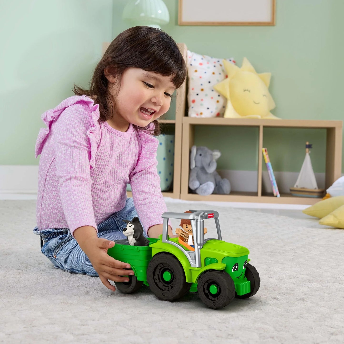 Fisher-Price - Little People Push & Play Tractor - Mattel